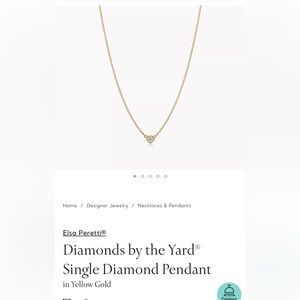 Elsa Peretti Tiffany & Co Diamonds by the Yard® Single Diamond Pendant